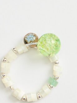 Alternative view of Natural Bubble Shell Beads Ring