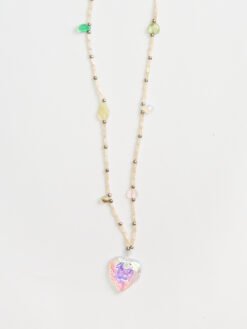 Dazzle Heart Beaded Necklace